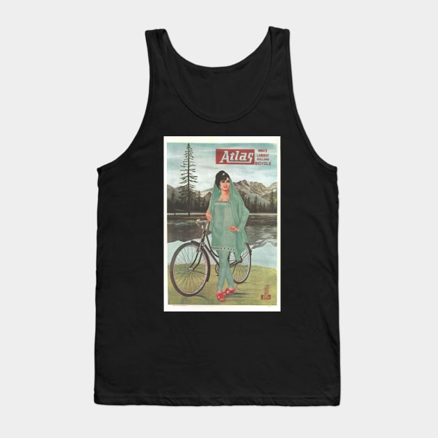 Atlas Bicycles - Vintage Bicycle Poster from 1971 Tank Top by coolville